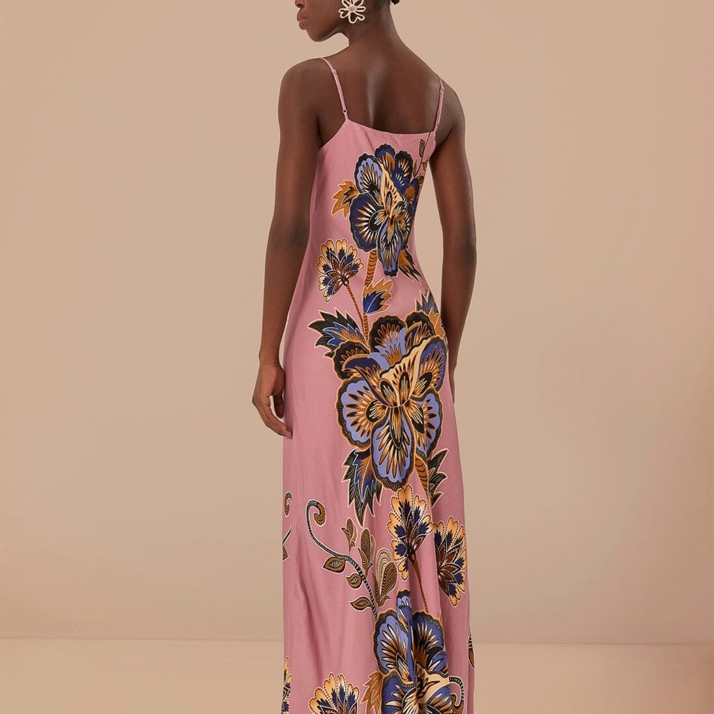 COPY - Farm Rio Pink Maxi Floral Lenzing Maxi Dress. New, never worn! - Picture 3 of 3